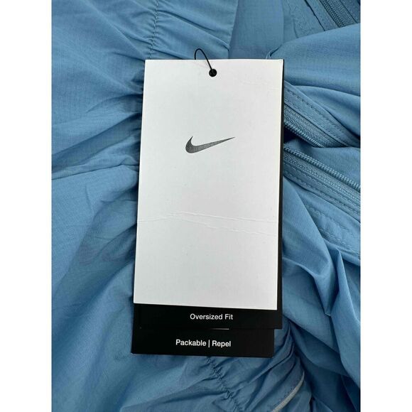 NWT Nike DQ5957-424 Blue Packable Windbreaker Jacket Zip Reflective Run Division - Picture 4 of 8
